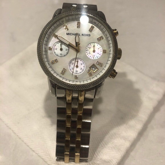 Michael Kors Two-Tone Watch with Accents